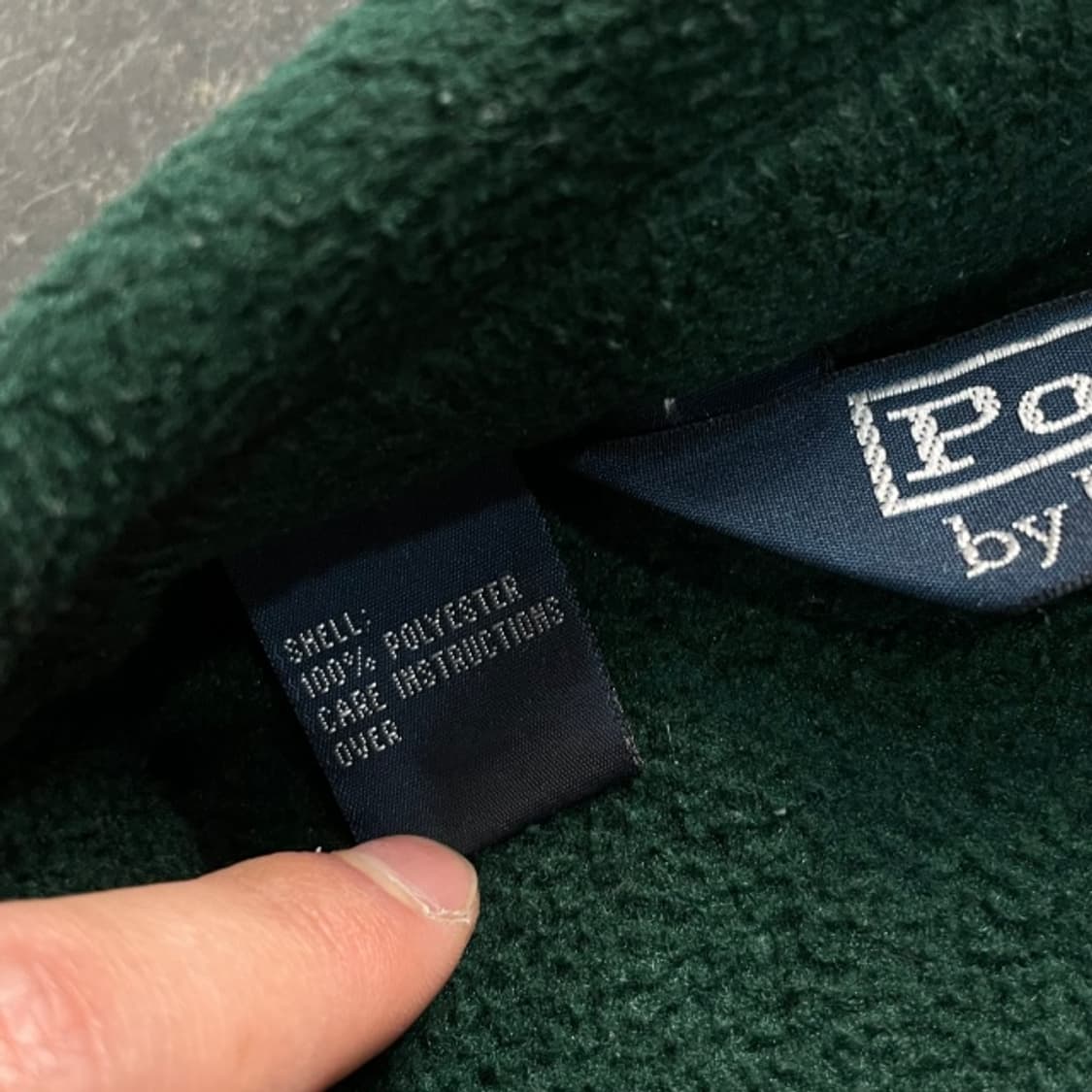 100 폴로 랄프로렌 그린 폴라텍 블루종 후리스 상품이미지4