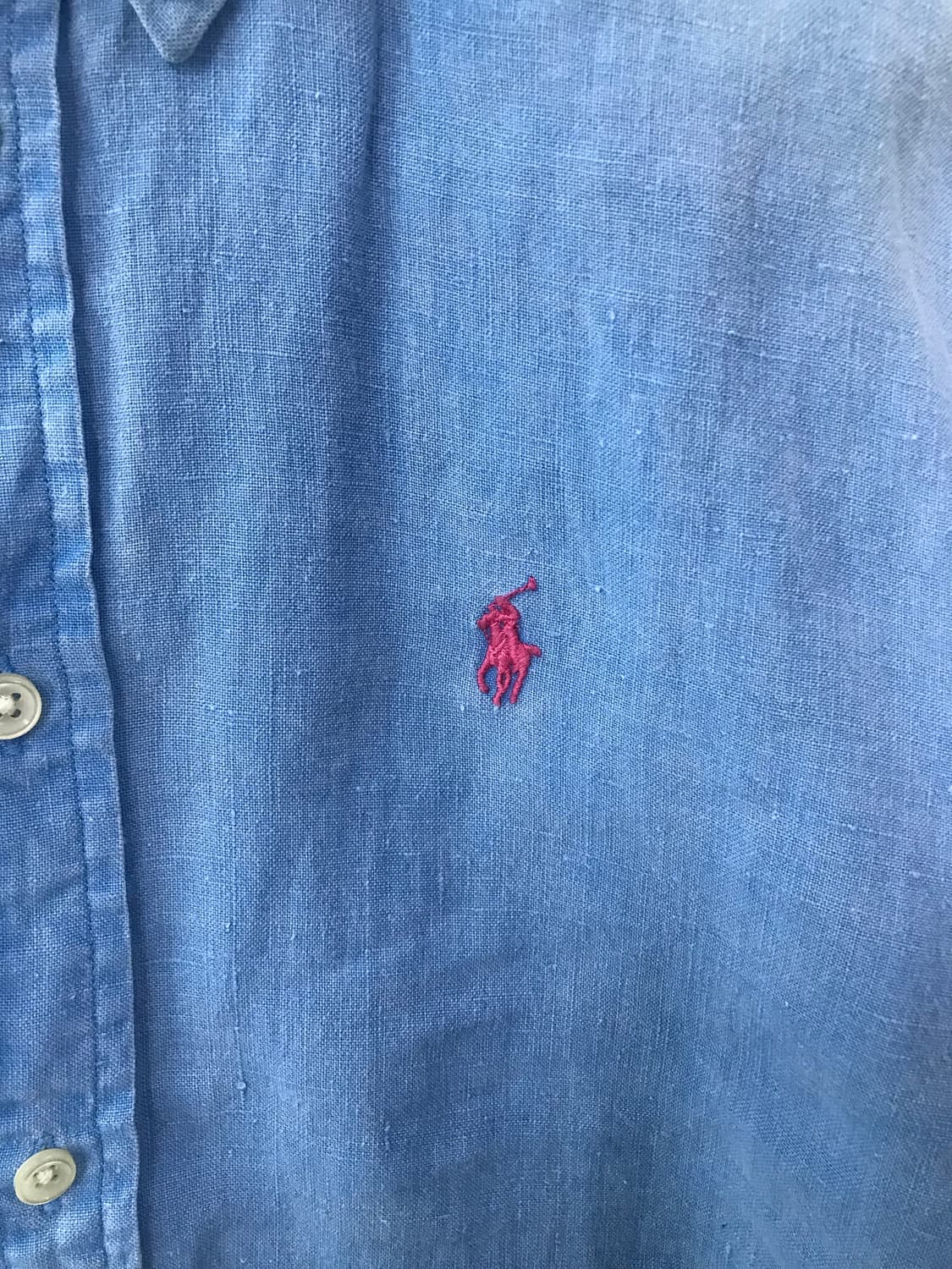 폴로 랄프로렌 신형 스카이블루 워싱 린넨 셔츠 상품이미지4