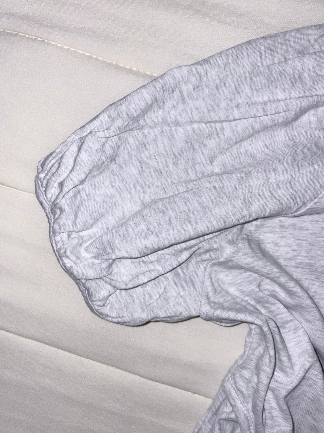 렌세 반팔 후드 퍼프 슬리브 라이트 그레이 상품이미지3