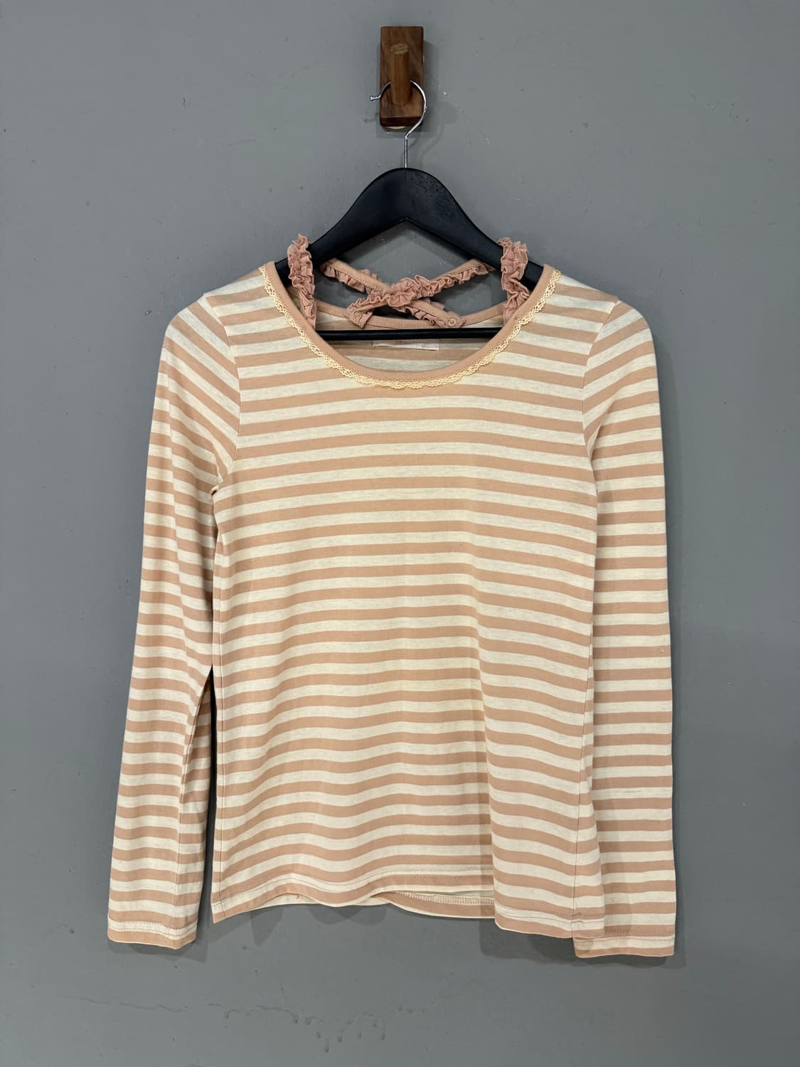 halter-neck point stripe long sleeve 상품이미지4