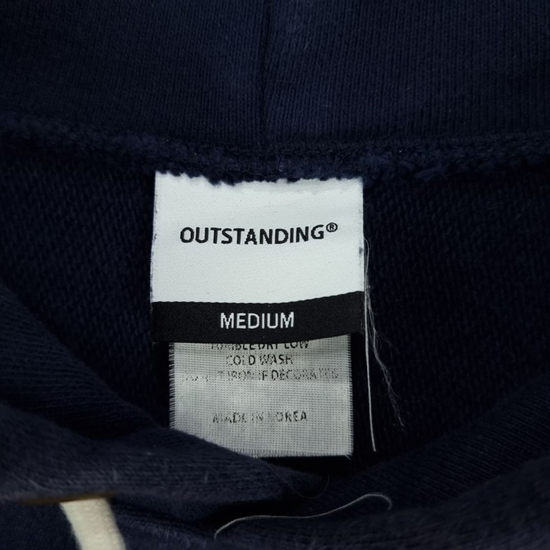 아웃스탠딩 그래픽 프린팅 오버핏 후드티 네이비 M16536 상품이미지7