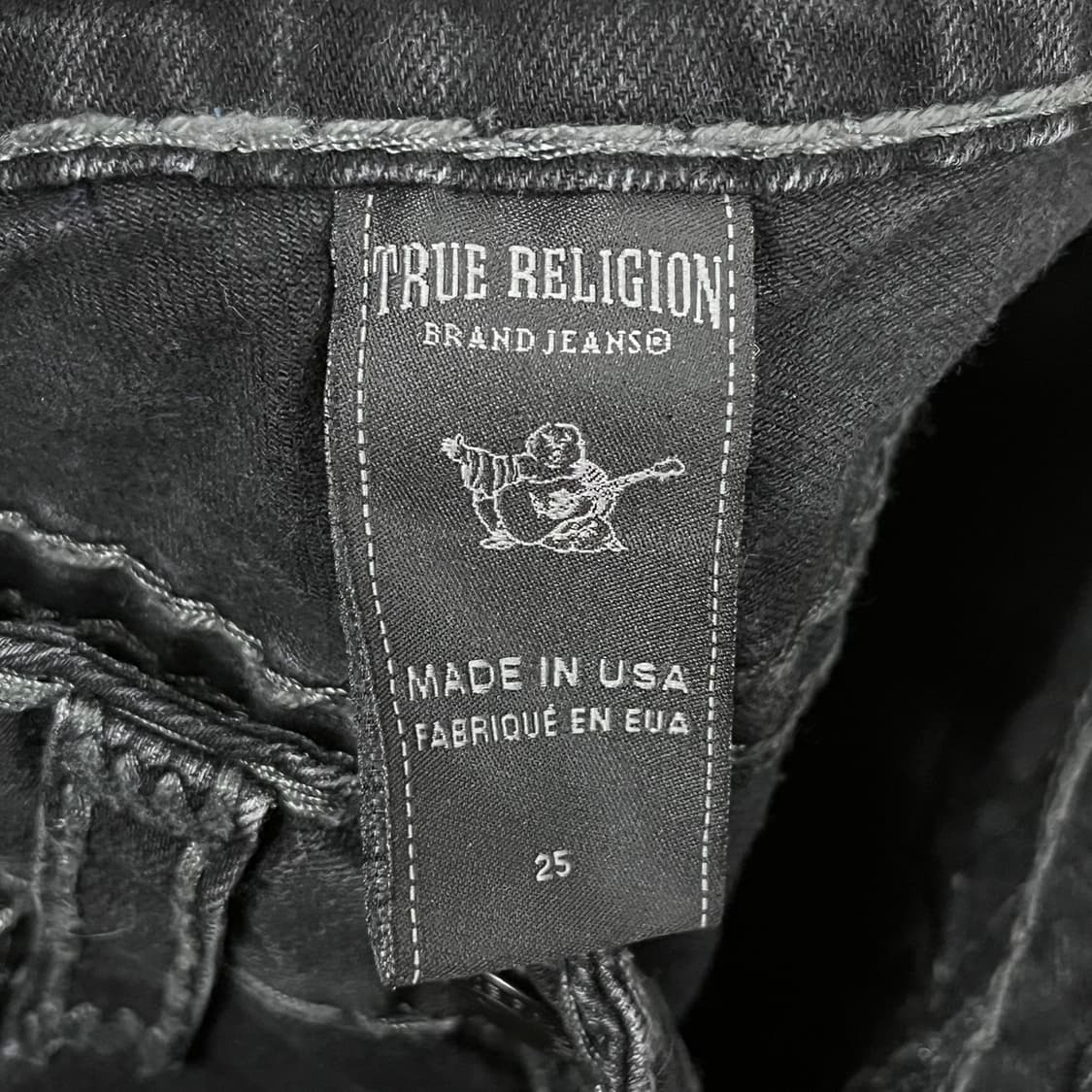 [정품/25] 트루릴리젼 블랙 스티치 데님 바지 b18 상품이미지5