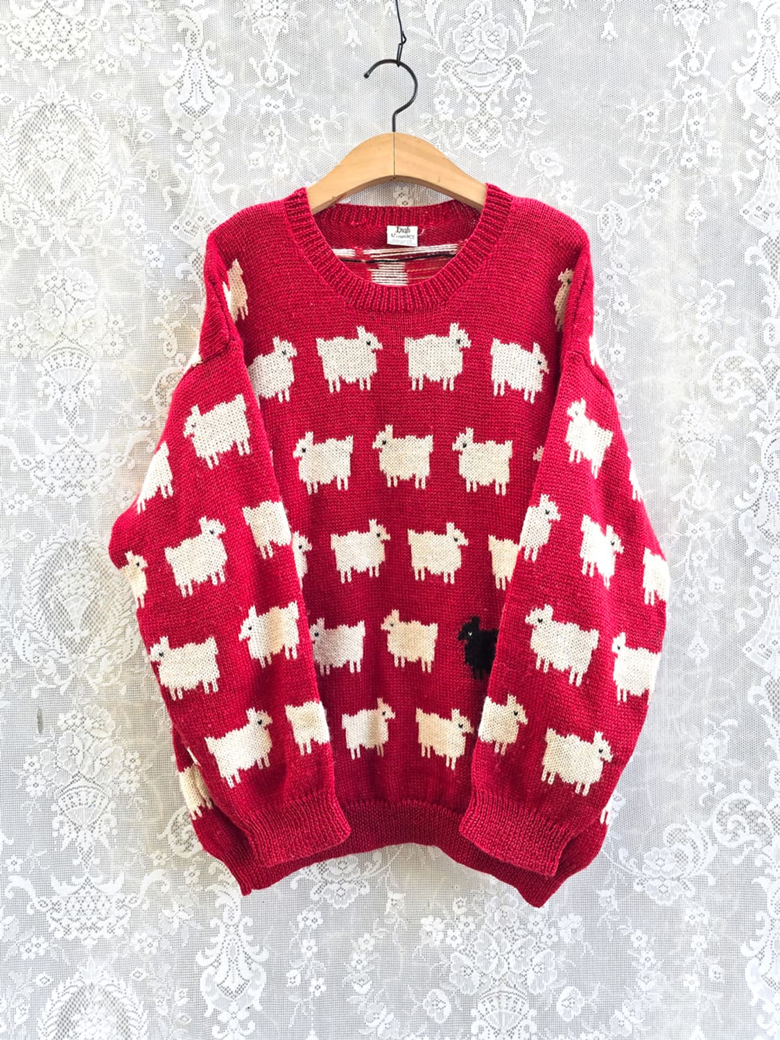 90s 다이애나비 검은양 니트 핸드메이드 상품이미지2