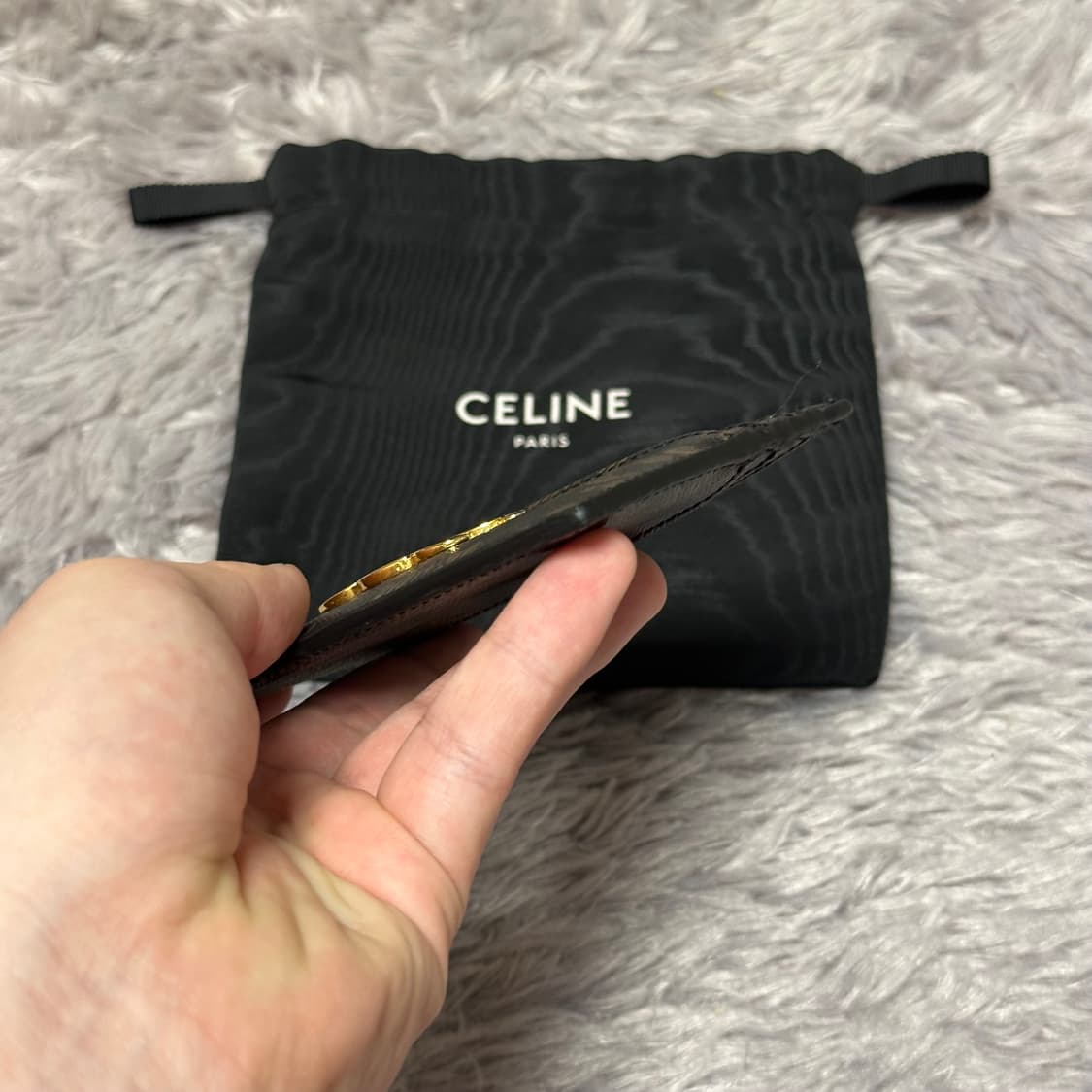 [정품 OS] 셀린느 트리옹프 카드지갑 탠 상품이미지5