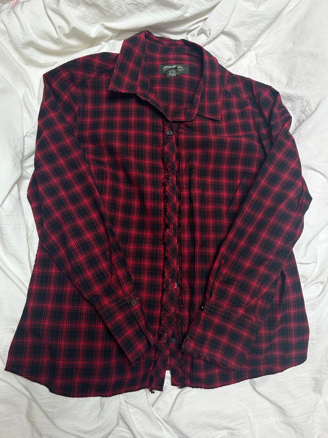 eddie bauer 체크 프릴 셔츠 상품이미지2