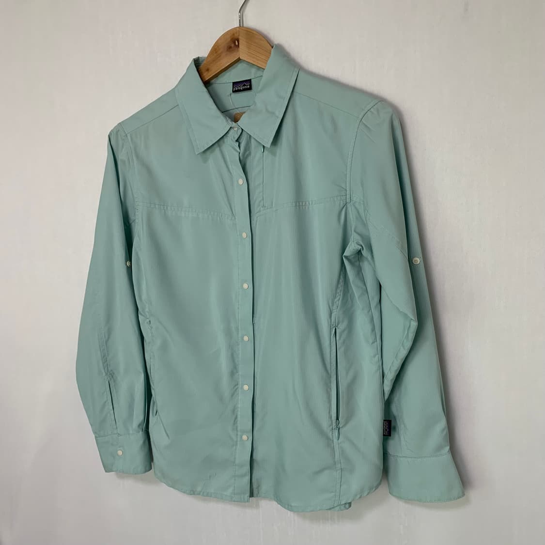 파타고니아 여성 스냅버튼 셔츠 빈티지 민트 상품이미지2