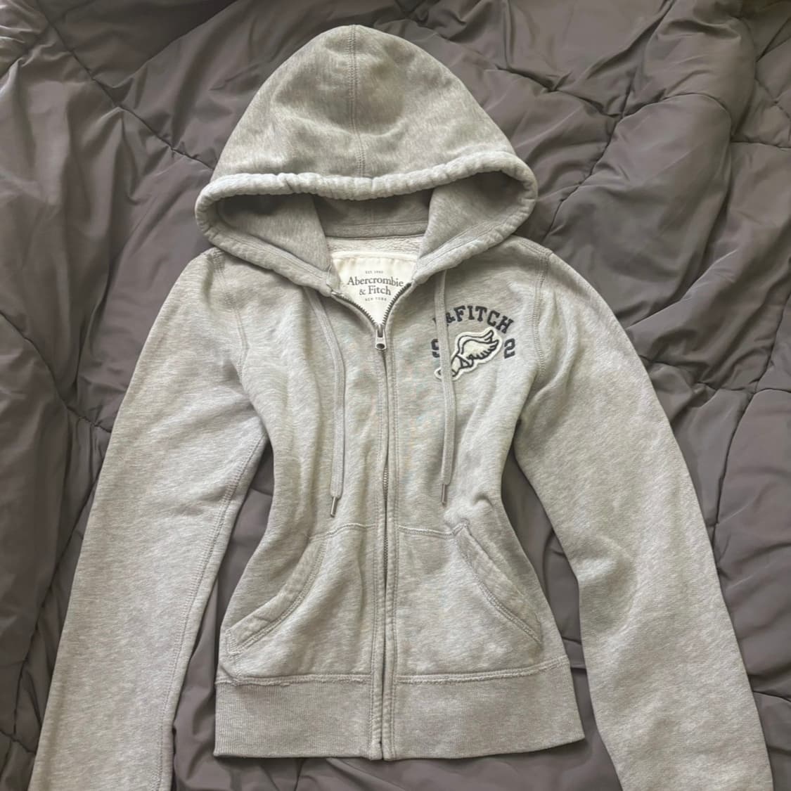 대대장 아베크롬비 딱붙핏 후드집업s 연그레이 상품이미지1