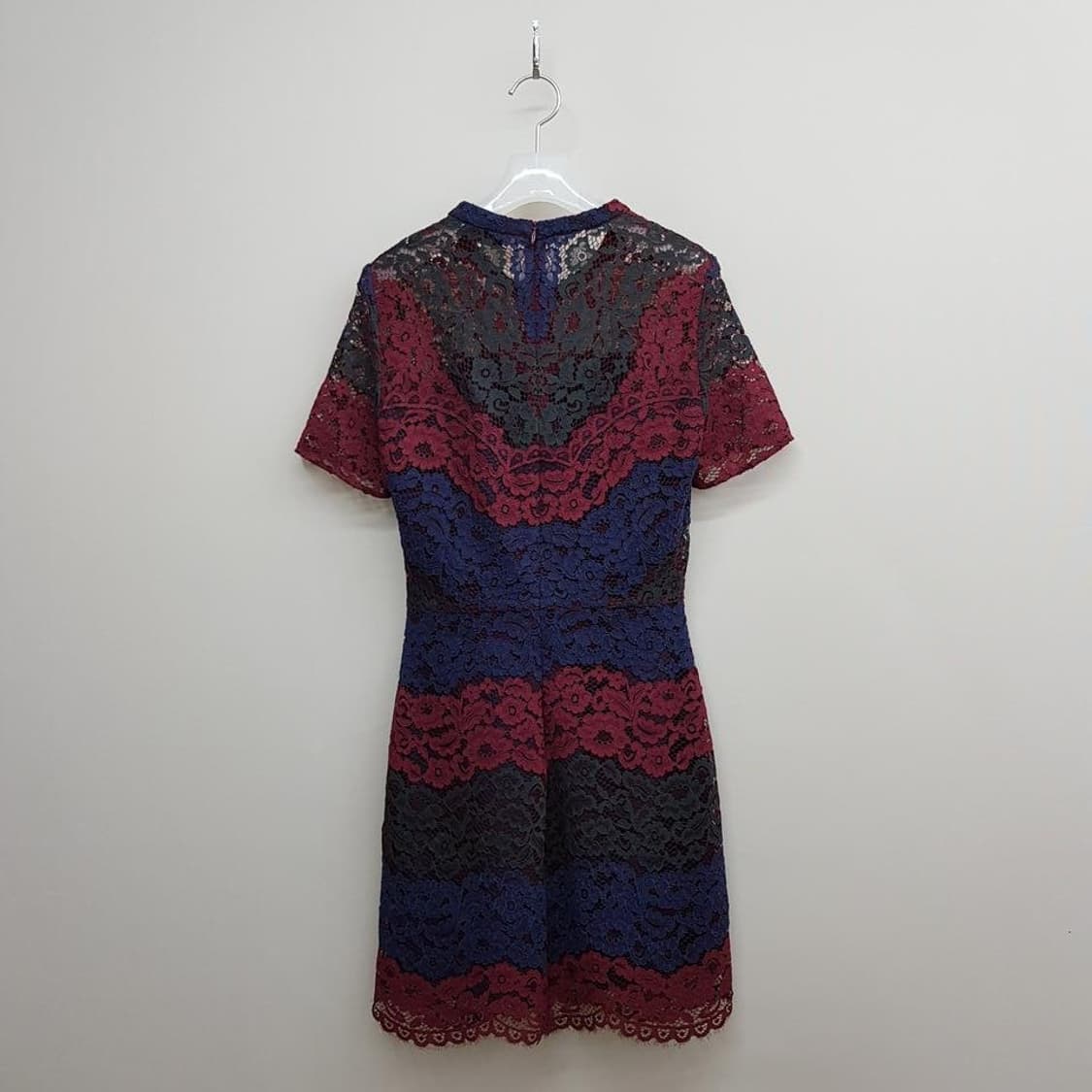 산드로 sandro  배색 플로럴 레이스 미니 원피스 1사이즈 상품이미지6