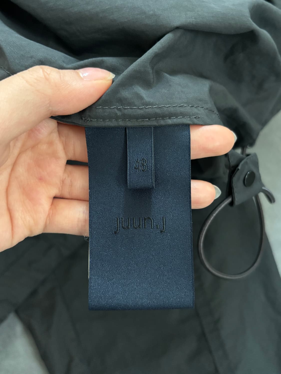 Juun.J 준지 블랙컬러 로고 스트링 나일론 셔츠자켓 상품이미지7