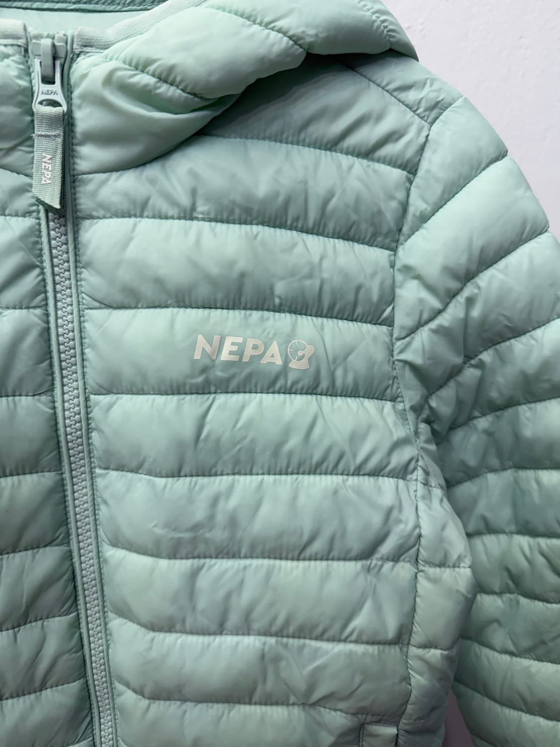 정품) 네파 키즈 경량 패딩 민트색 130 상품이미지4