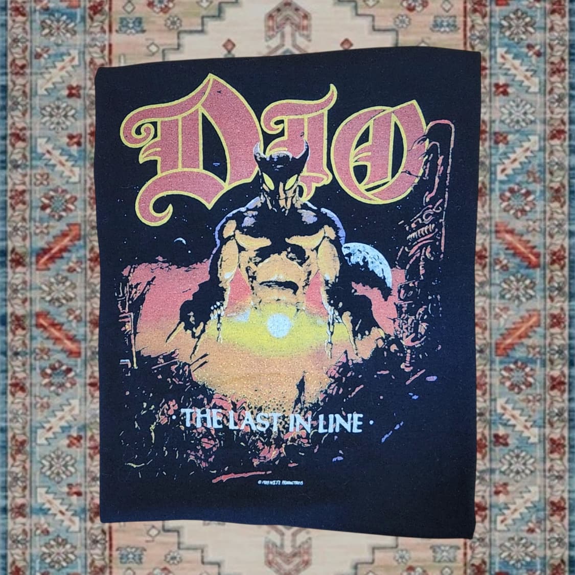 80s DIO 'The Last in Line' 헤비메탈 밴드 티셔츠 S 상품이미지3