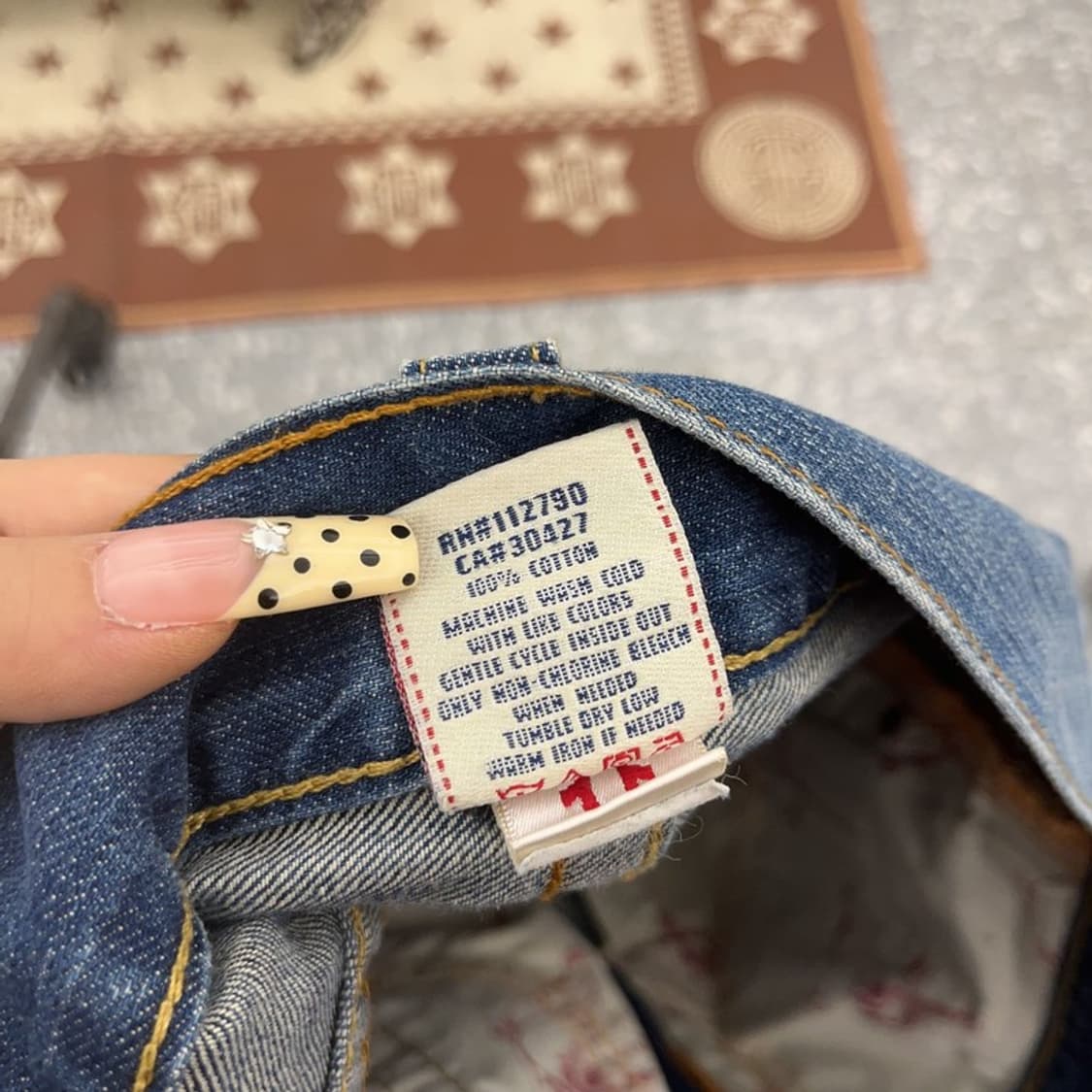 트루릴리전 올드스쿨 레트로 빈티지 부츠컷 데님팬츠 31인치 C09597 상품이미지7