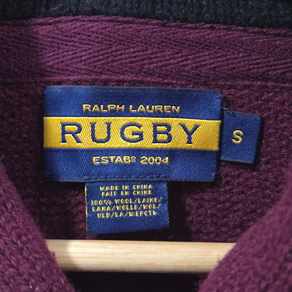 폴로랄프로렌 럭비 숄카라 울 니트 S 상품이미지2