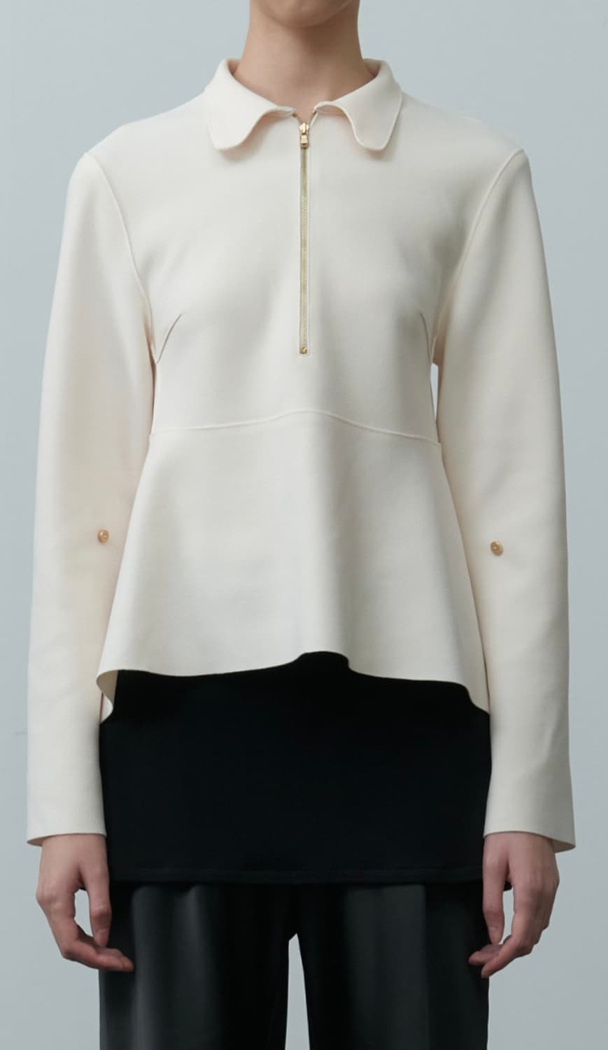 제이청 시그니처 하프집업 블라우스 상품이미지1