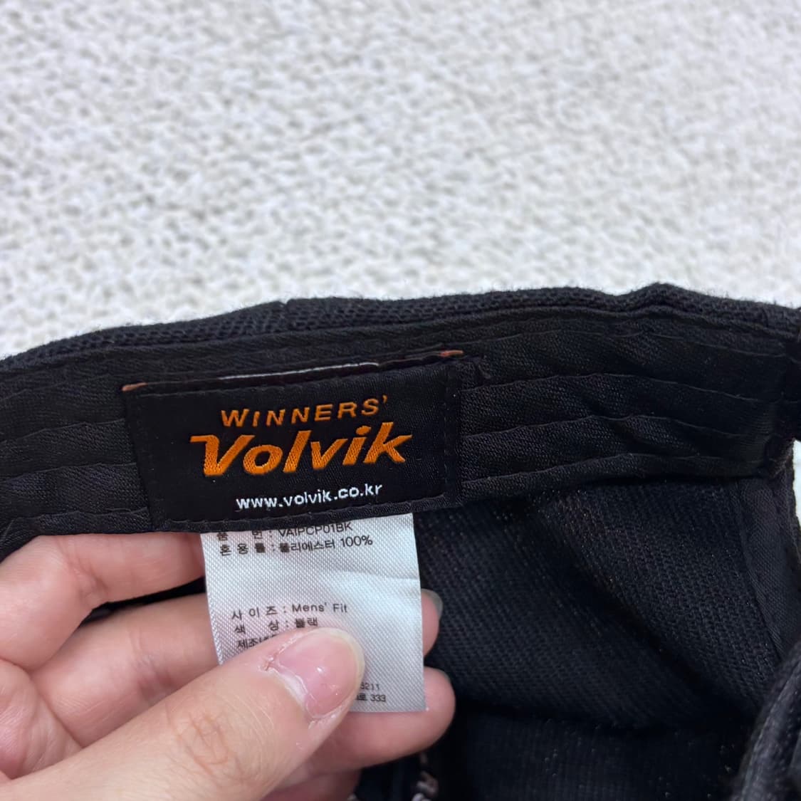 F 볼빅 빅로고 자수 블랙 볼캡 0610E2 상품이미지6