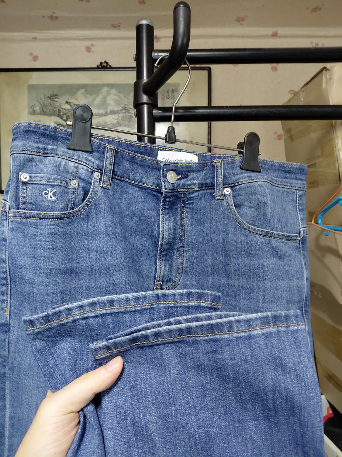 [켈빈클라인]바디핏 미드블루 데님 청바지 32사이즈 상품이미지10