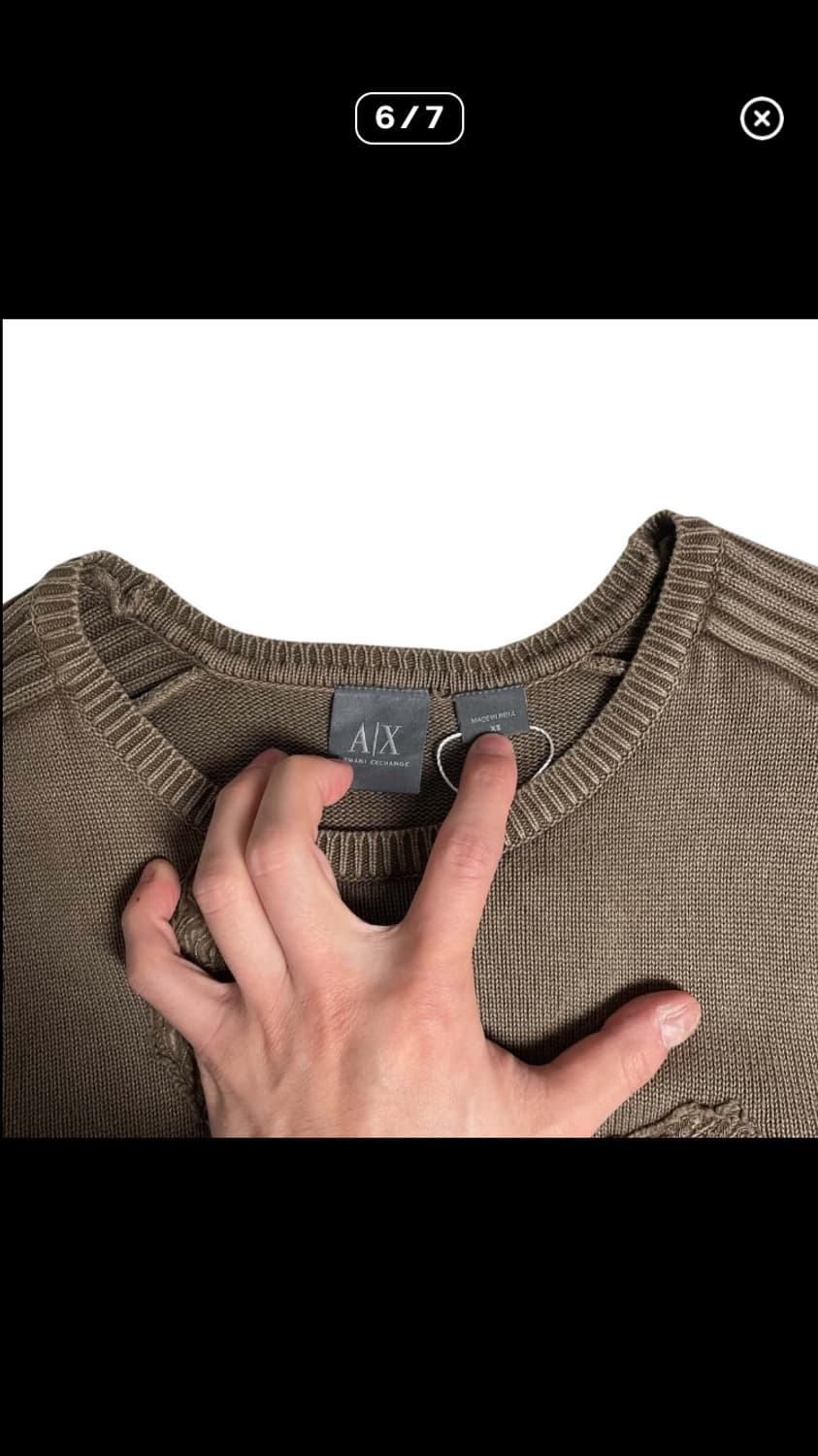 Armani exchange 독수리 브라운 니트 상품이미지6