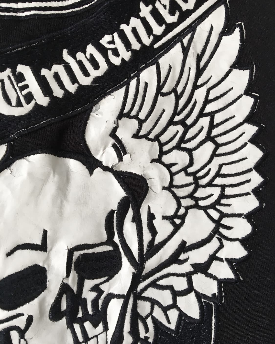 Back skull patch point hood zip pu 상품이미지6