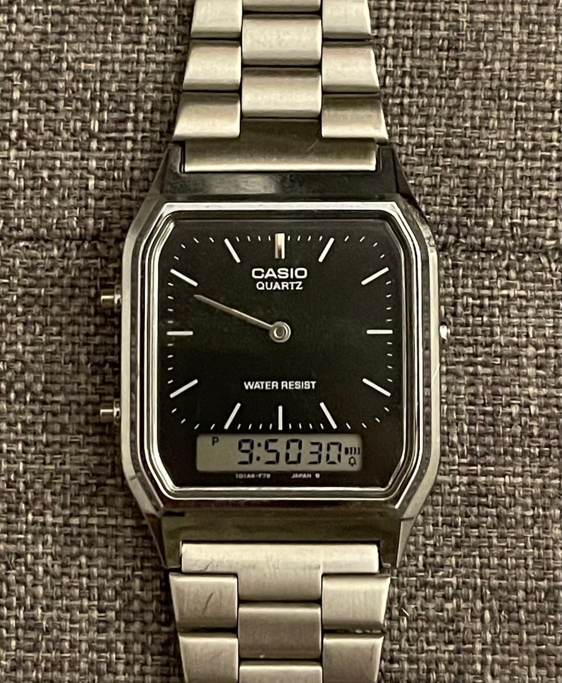 CASIO 카시오 아나디지 AQ-230/실버 블랙  상품이미지2