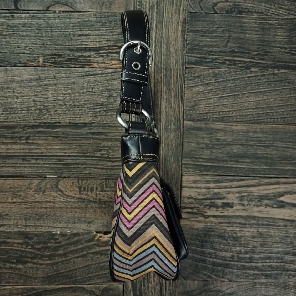 [미쏘니] 에스닉 기하학 패턴 투포켓 빈티지 호보백 숄더백 P01215 상품이미지5