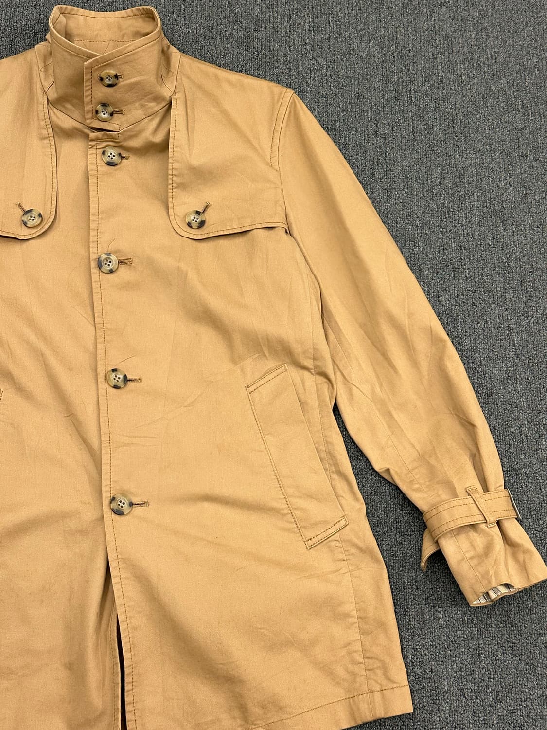 L)PPFM vintage 베이지 트렌치 블루종 자켓 상품이미지2