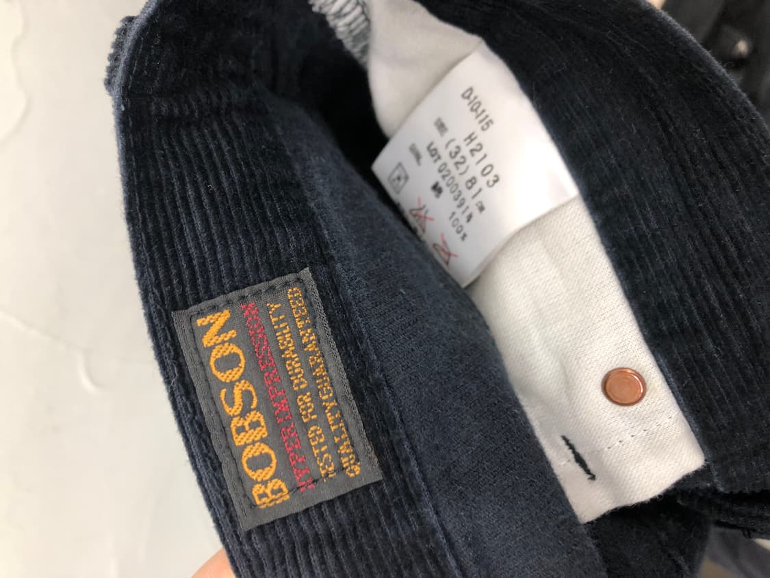 밥슨 코듀로이 팬츠 블랙 상품이미지4