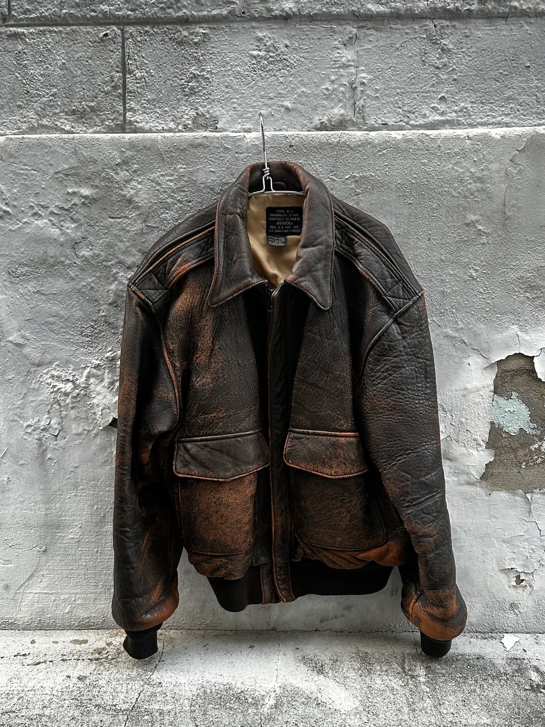 아비렉스 avirex A-2 플라이트 레더자켓 6 of diamonds 상품이미지6