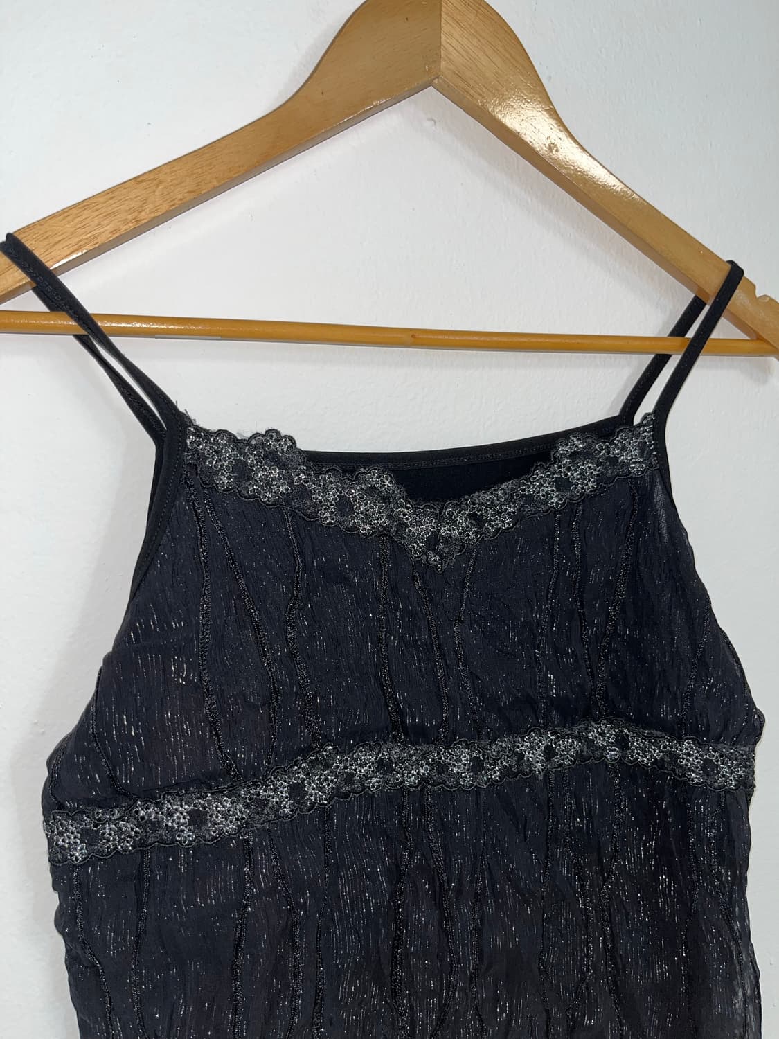 블랙 글리터 레이스 슬리브리스  상품이미지2