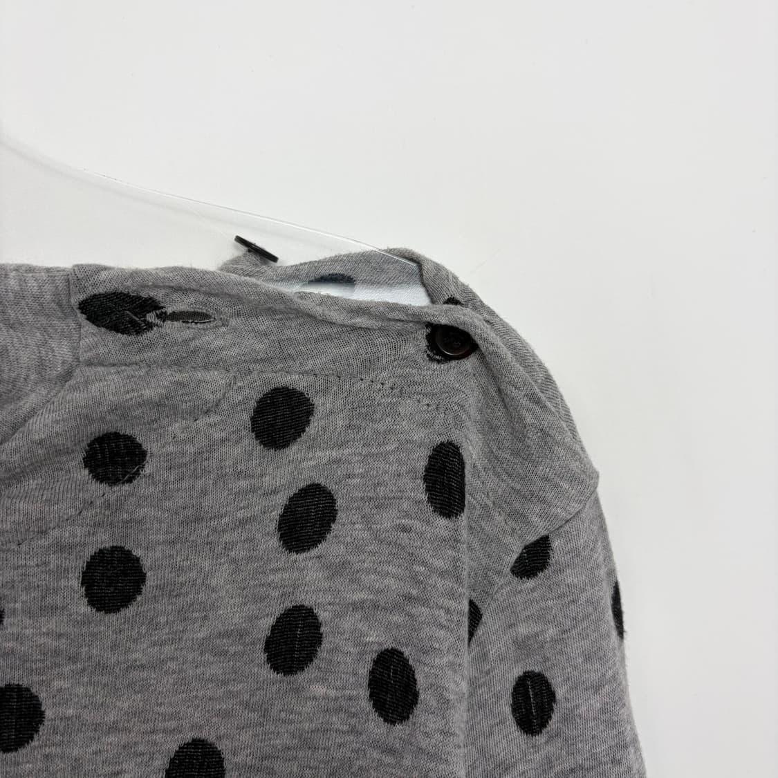 요지야마모토 도트 패턴 니트 티셔츠 상품이미지3