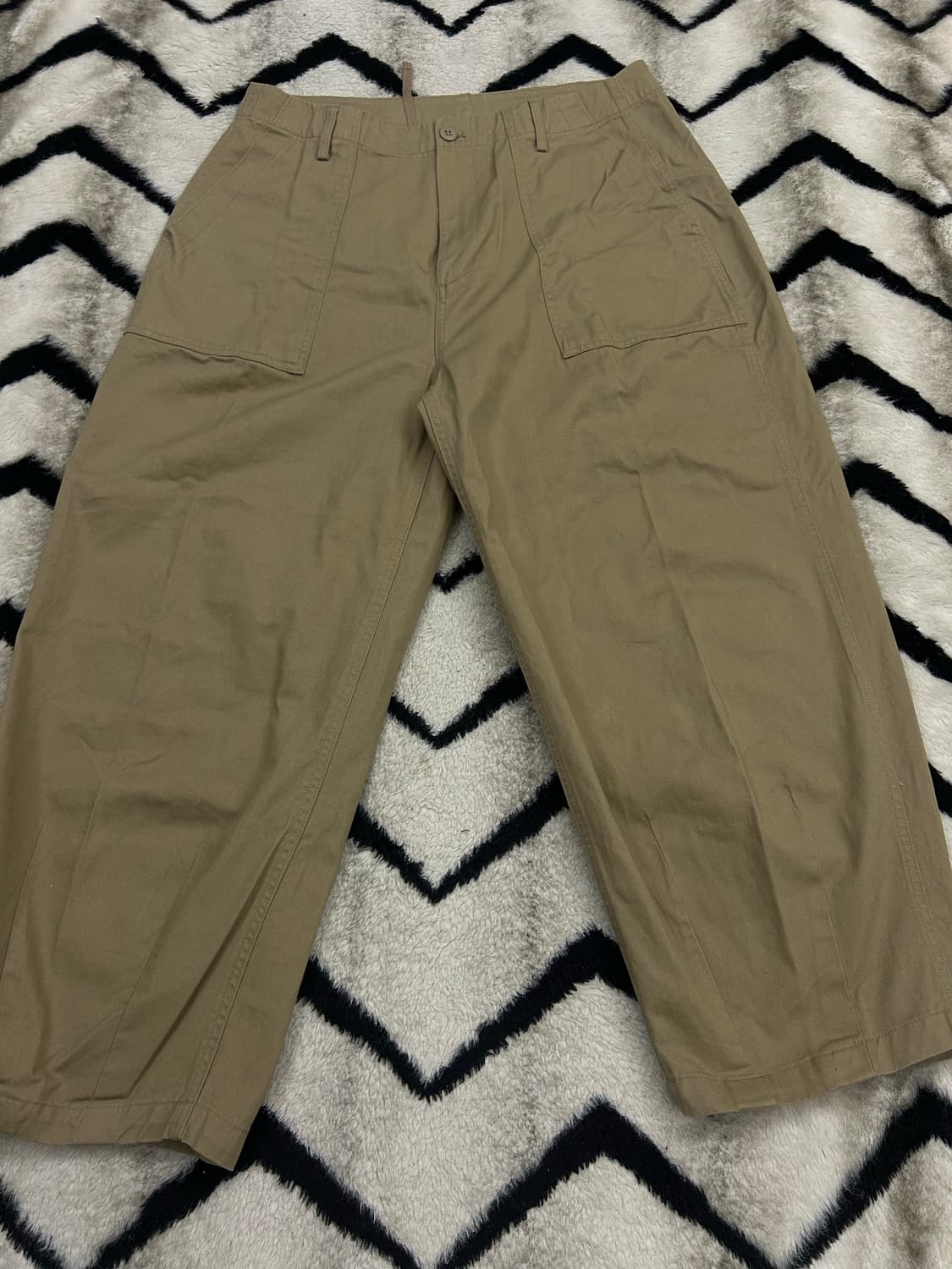 [34]무신사스탠다드 퍼티그 벌룬 코튼 팬츠/베이지 상품이미지1