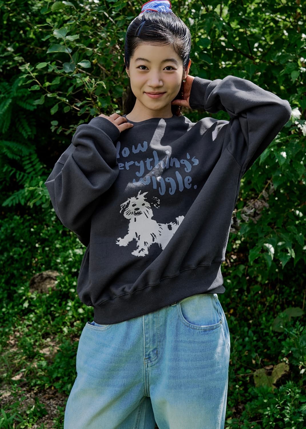 소이렌 위글 스웻셔츠 맨투맨 차콜 새상품 상품이미지2