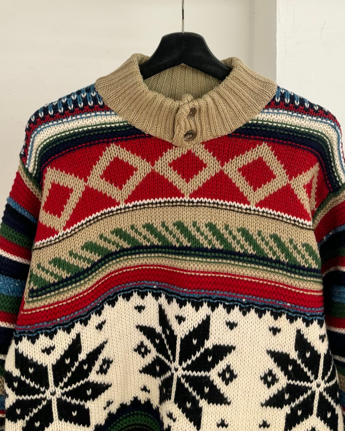 휴고 보스 노드릭 패턴 울 혼방 하이넥 니트 상품이미지2