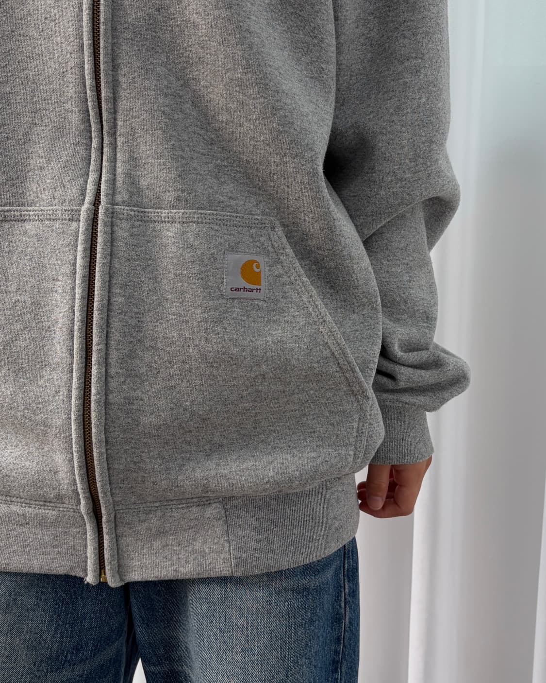 [S-M]칼하트 그레이 미드웨이트 후드집업 상품이미지3