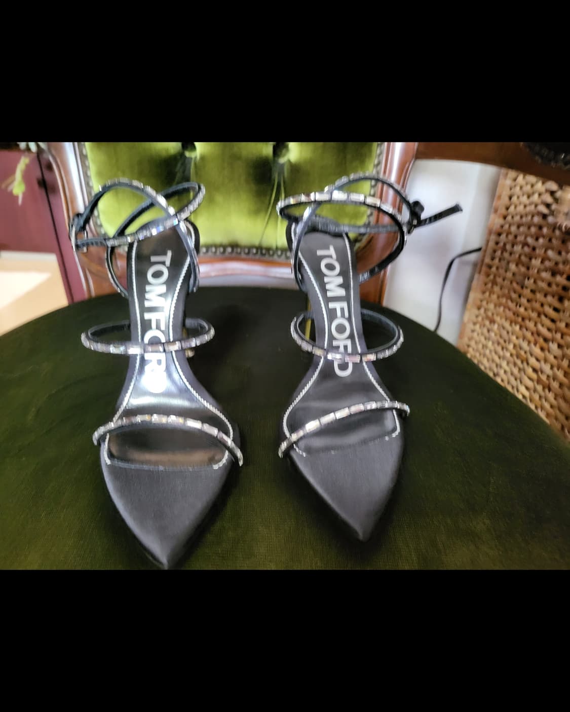 새상 갤러리아 구입 톰포드 스와로브스키 크리스탈 실크 힐 상품이미지2