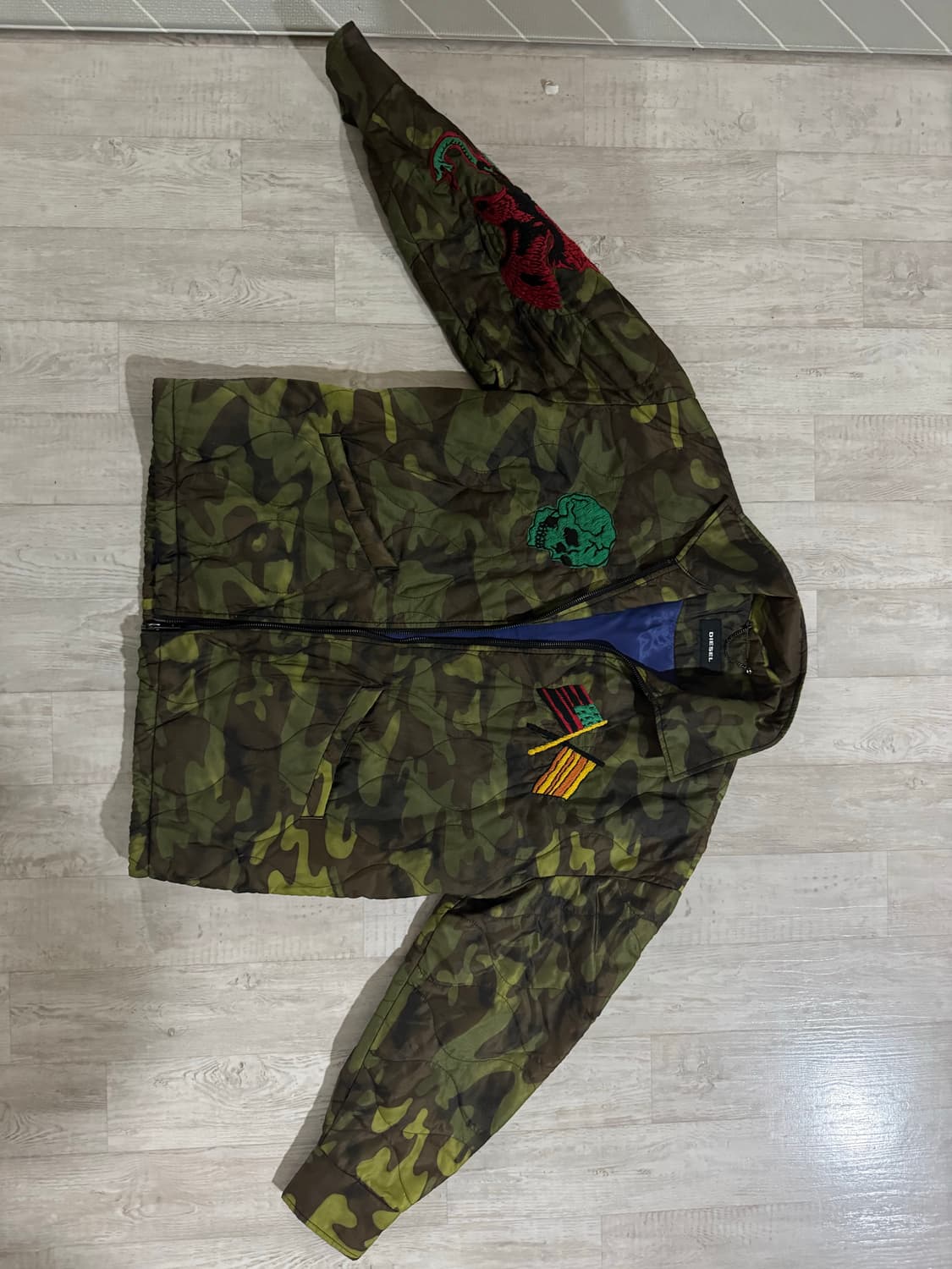 디젤 카모 자수 패치워크 자켓 판매 상품이미지1