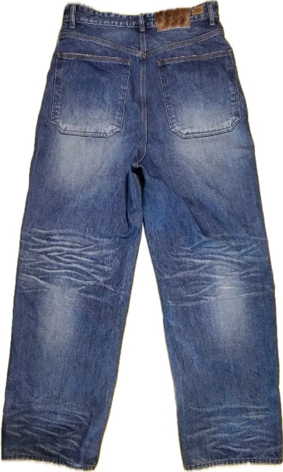 [S] STU 23SS 엠보 와이드 데님 팬츠 미드 블루 상품이미지2