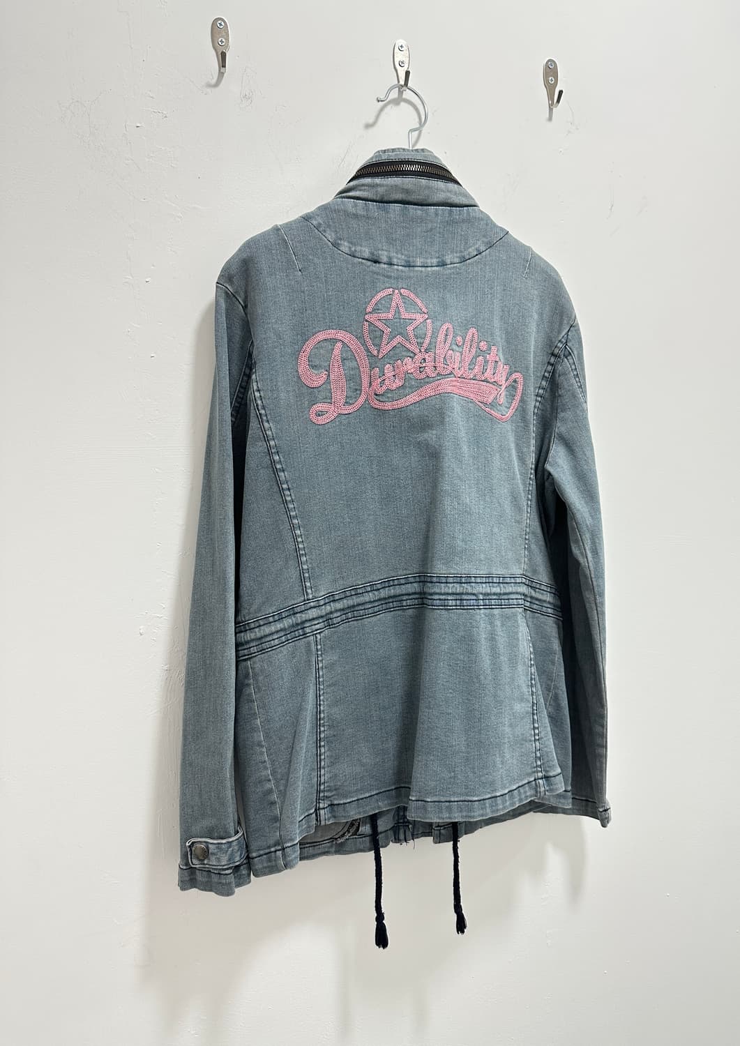 Vintage y2k patch detail denim jacket 상품이미지7