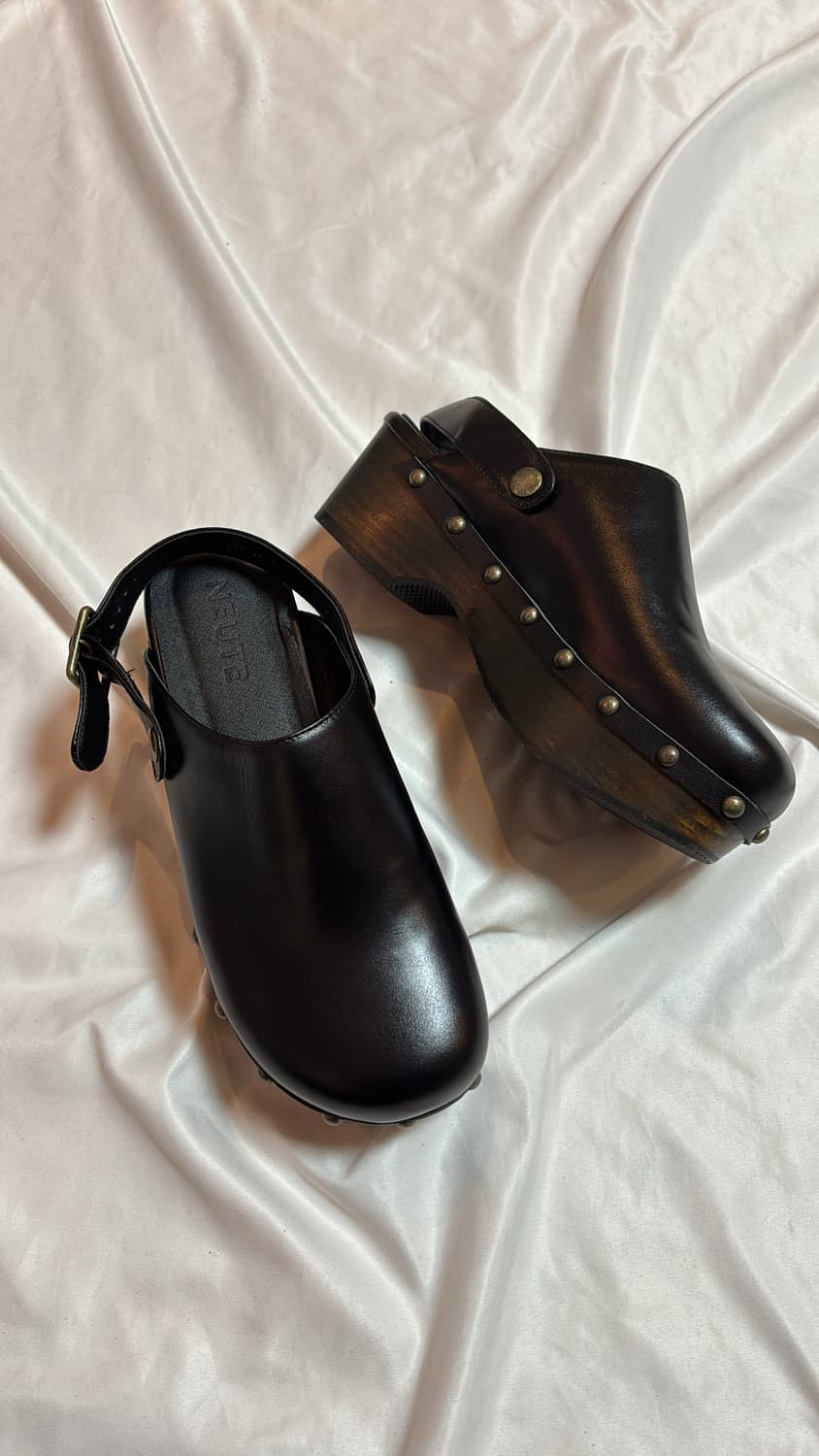 60mm Valentina Leather Clog Mule 상품이미지3