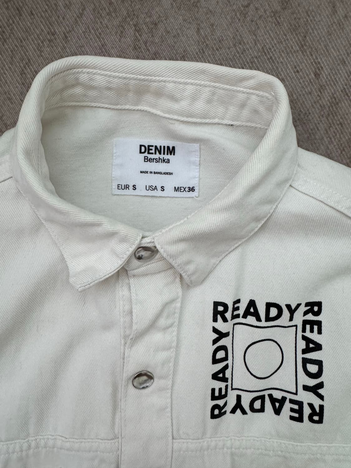 BERSHKA 버쉬카 남성 화이트 데님자켓 상품이미지2