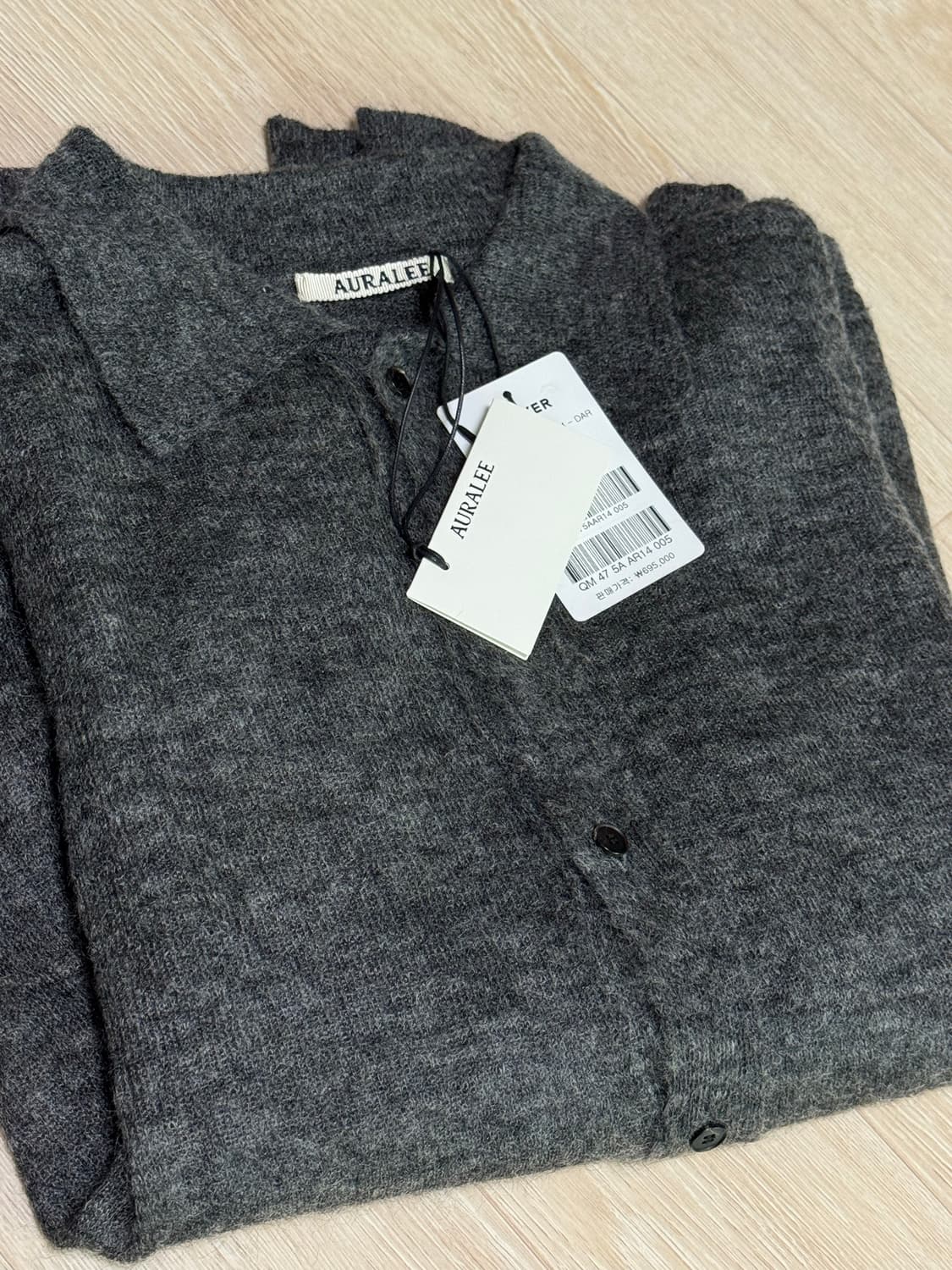 오라리 24aw 키드모헤어 셔츠 가디건 상품이미지3