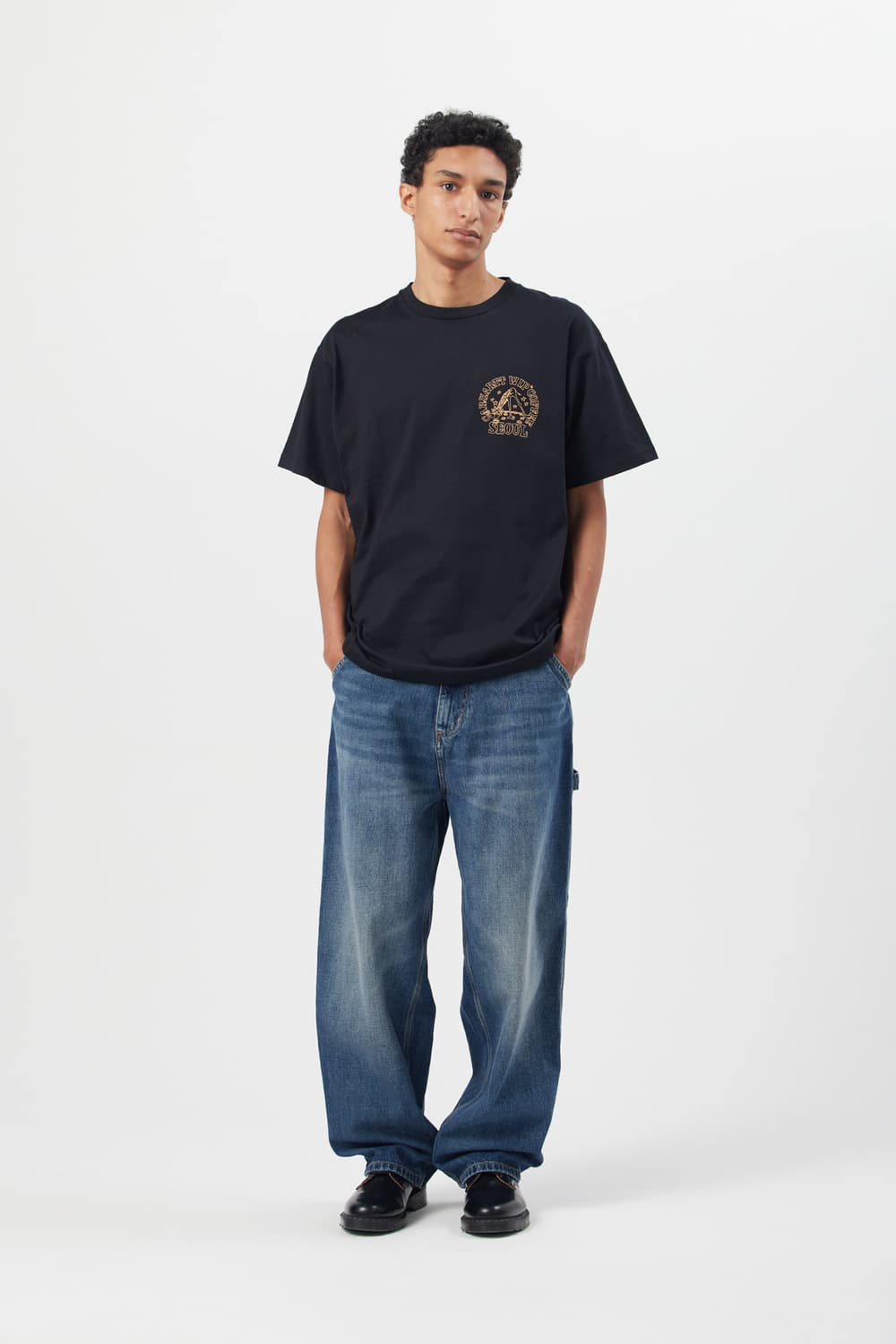 [XL] 칼하트 윕 싱글 니 팬츠 블루 다크 유즈드 워시 상품이미지3