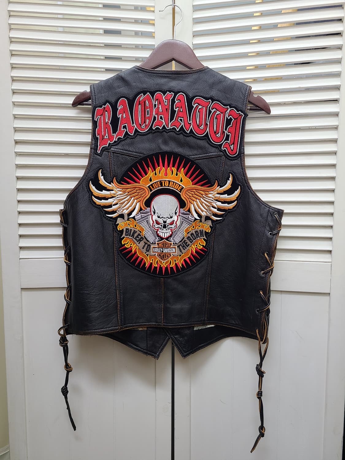 할리데이비슨 양가죽 라이더 베스트 상품이미지6
