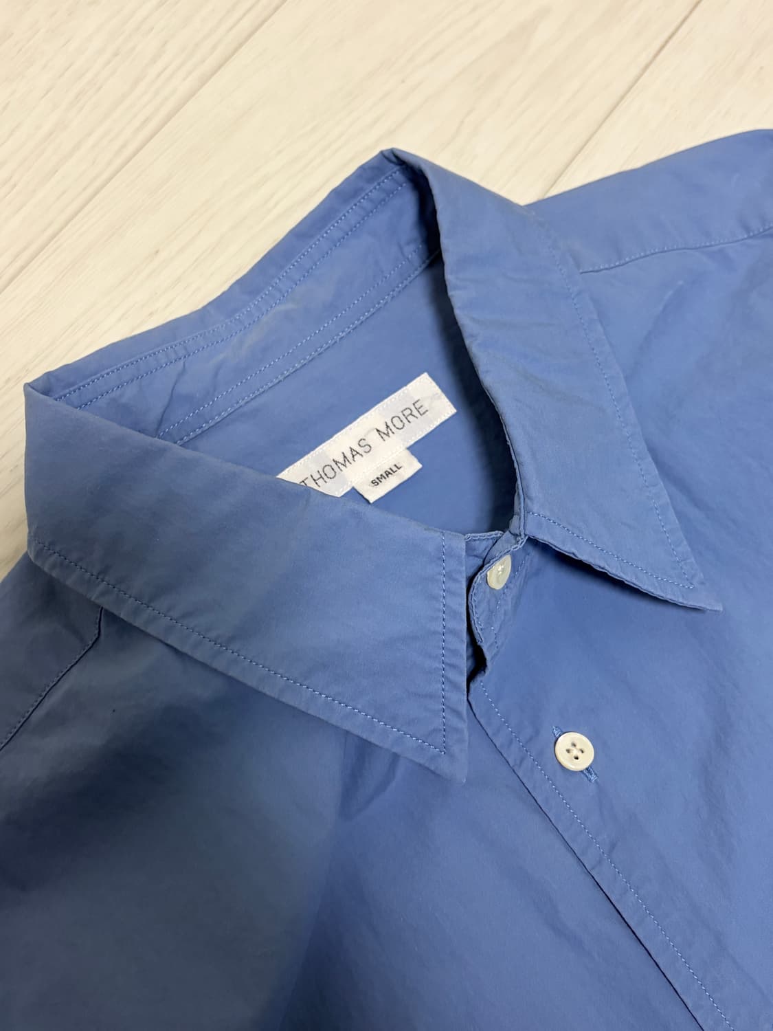 S) 토마스모어 페이퍼 셔츠 블루블루 상품이미지3