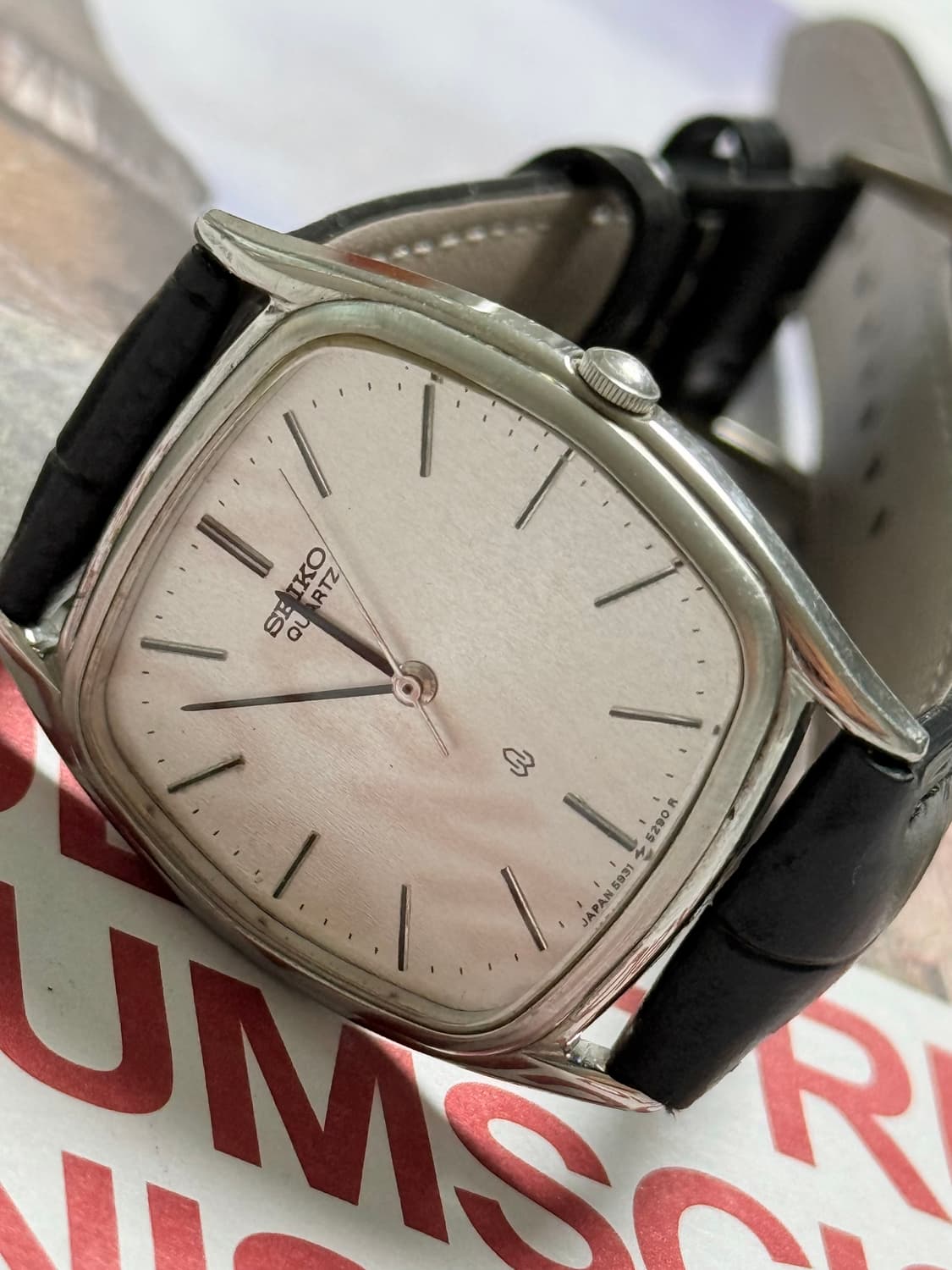 Seiko 세이코 쿼츠 스퀘어 서리발 다이얼 1980 상품이미지4