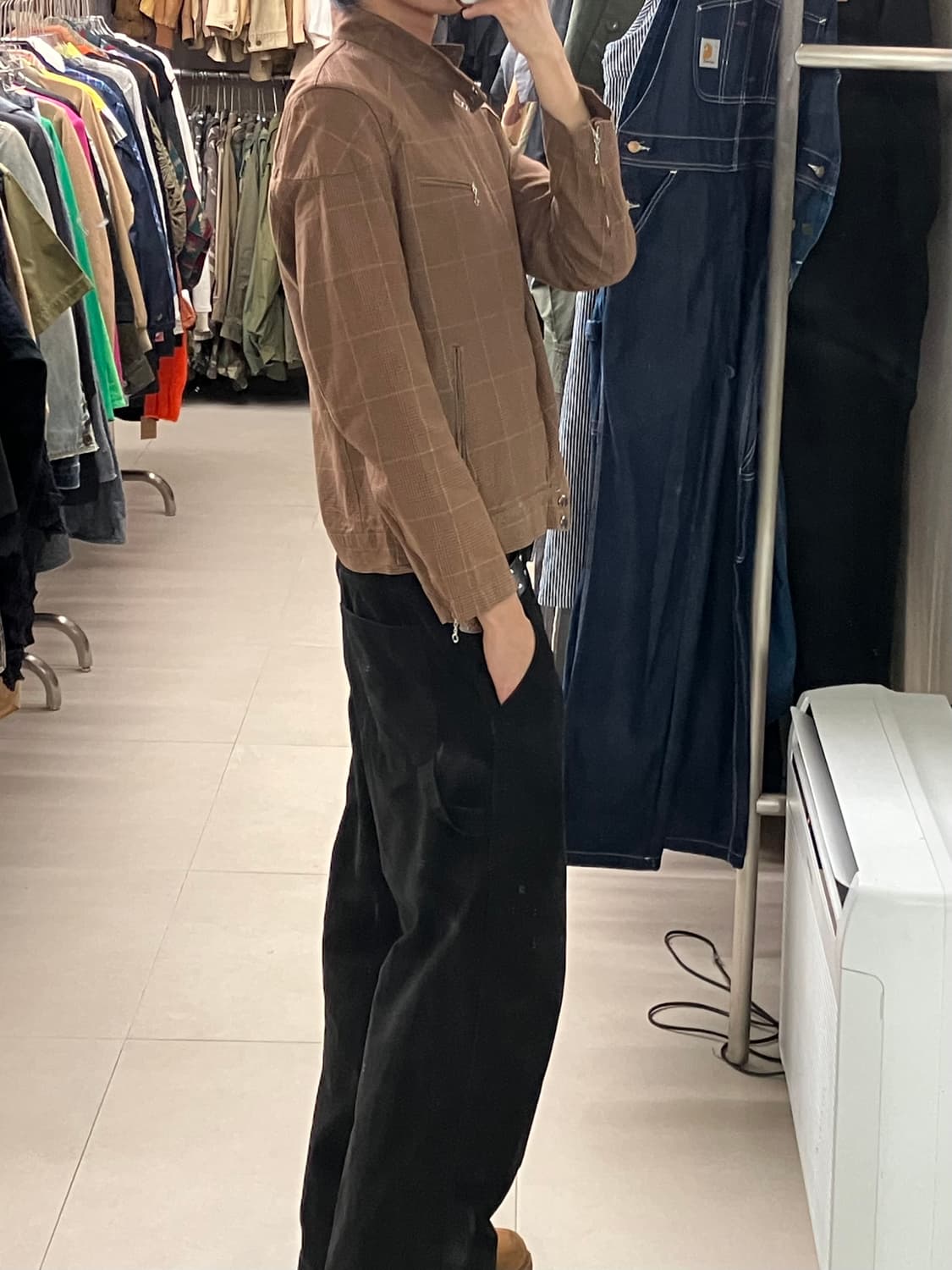 VTG 빈티지 체크 자켓 M 상품이미지6