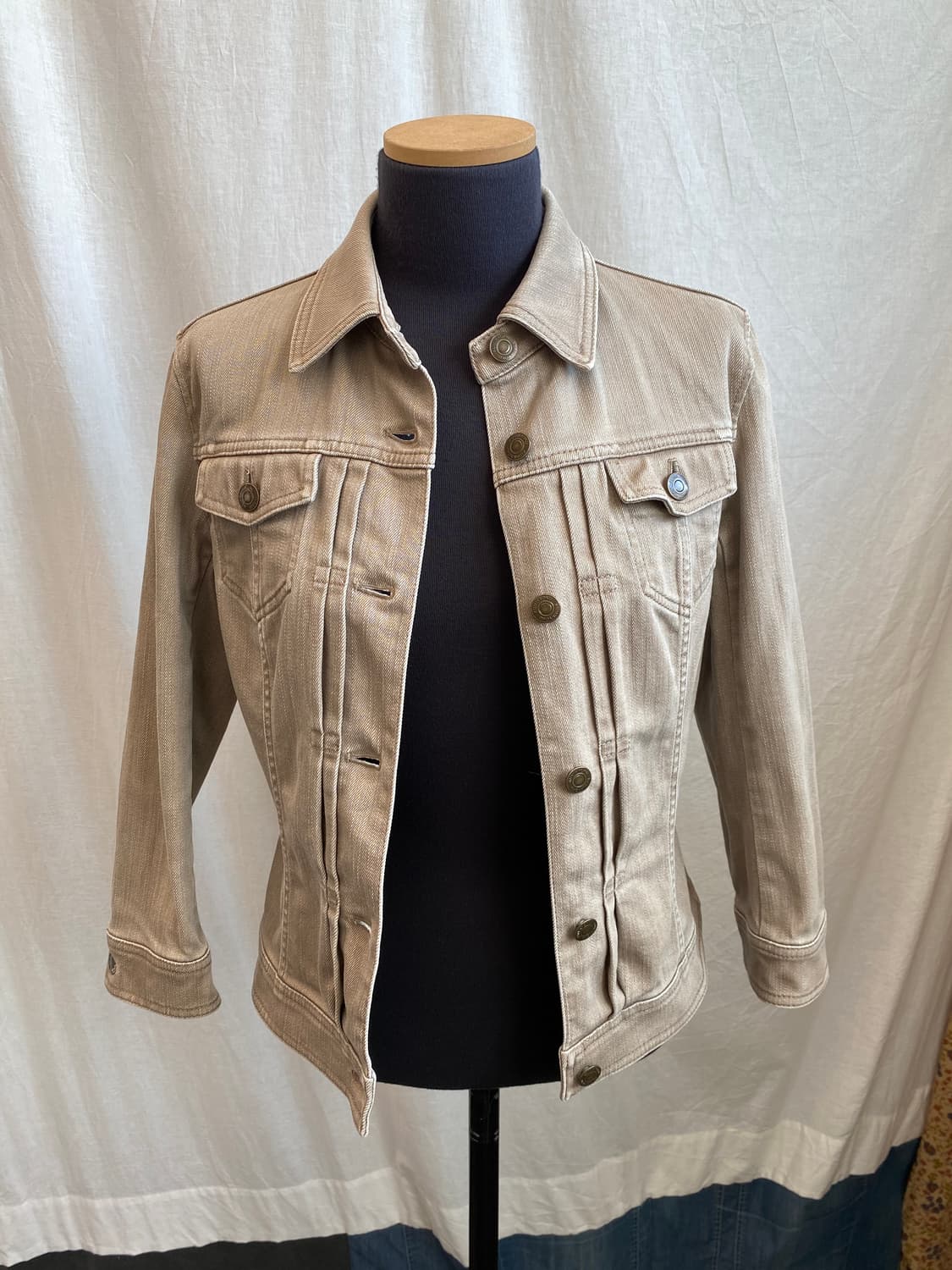 KUMIKYOKU 베이지 데님 자켓(S) 상품이미지3