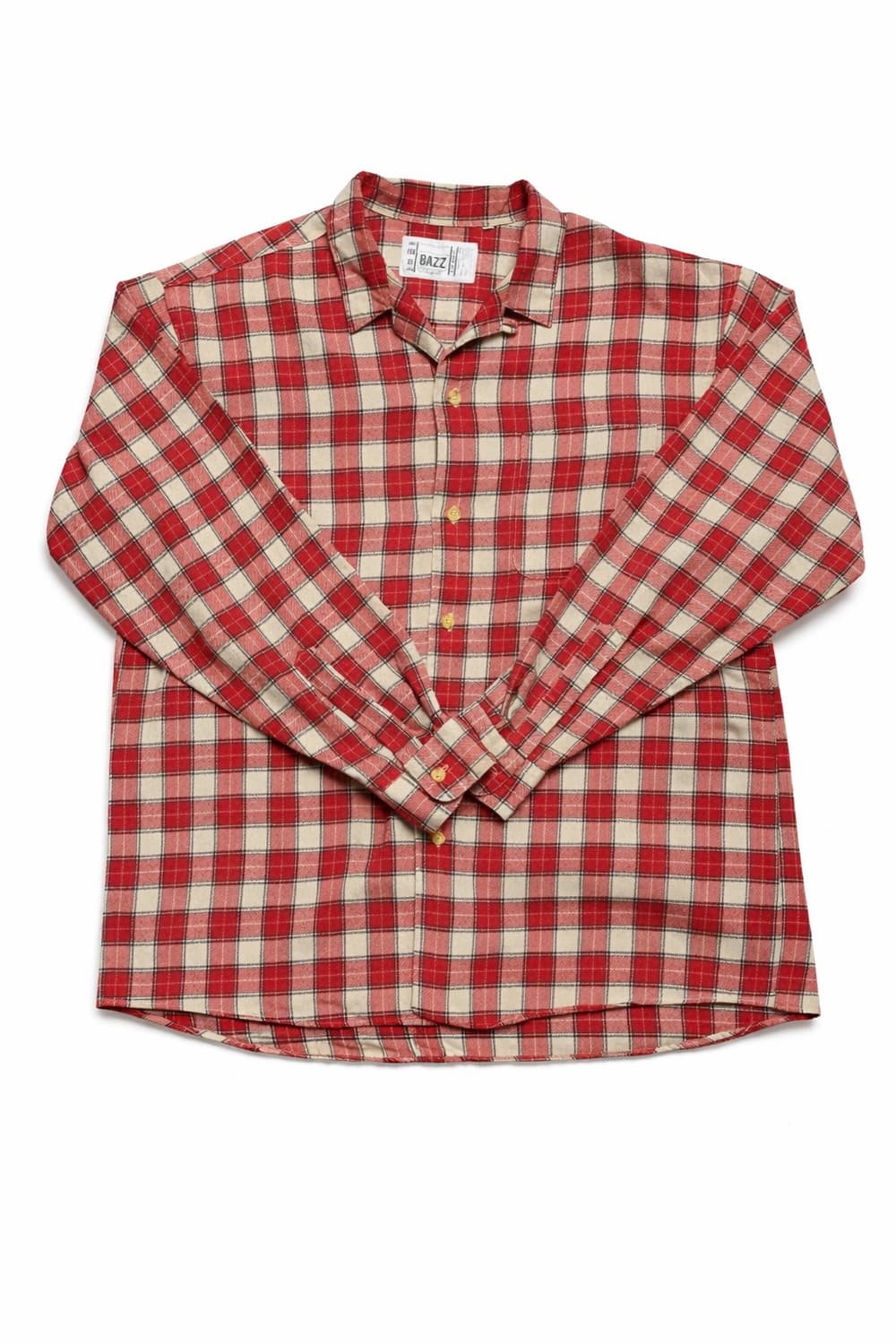 JPN 00s 일본 빈티지 BAZZ 레드 체크 셔츠 L 상품이미지1