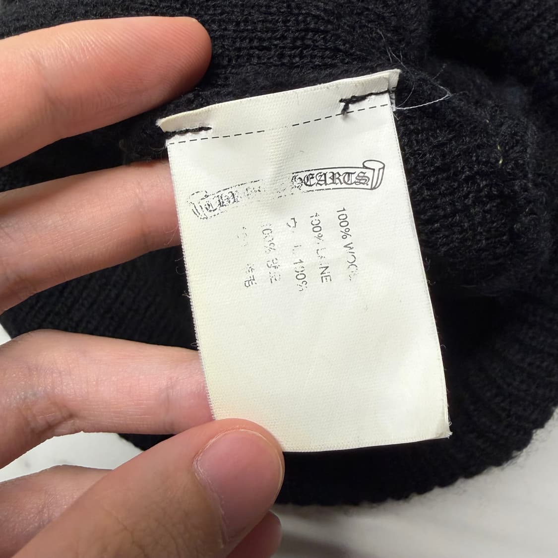 크롬하츠 Chrome Hearts 홀스슈 크로스 로고 울100 비니 상품이미지4