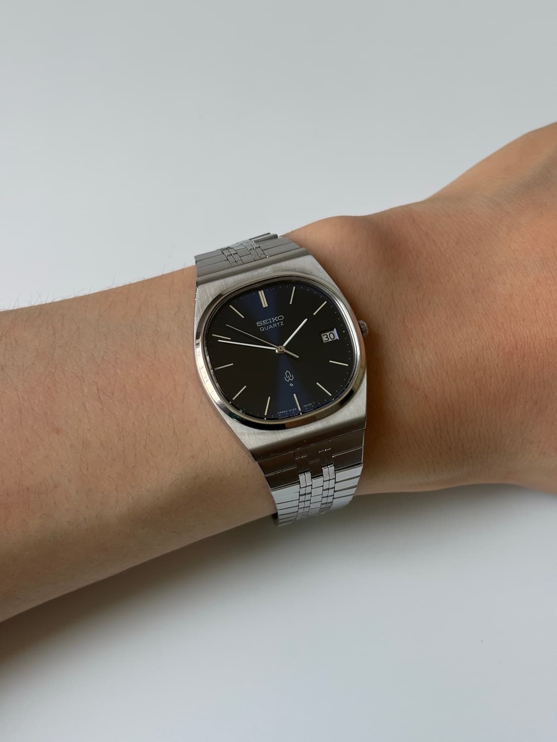 1980s Emblem Navy Dial Square Quartz 상품이미지8