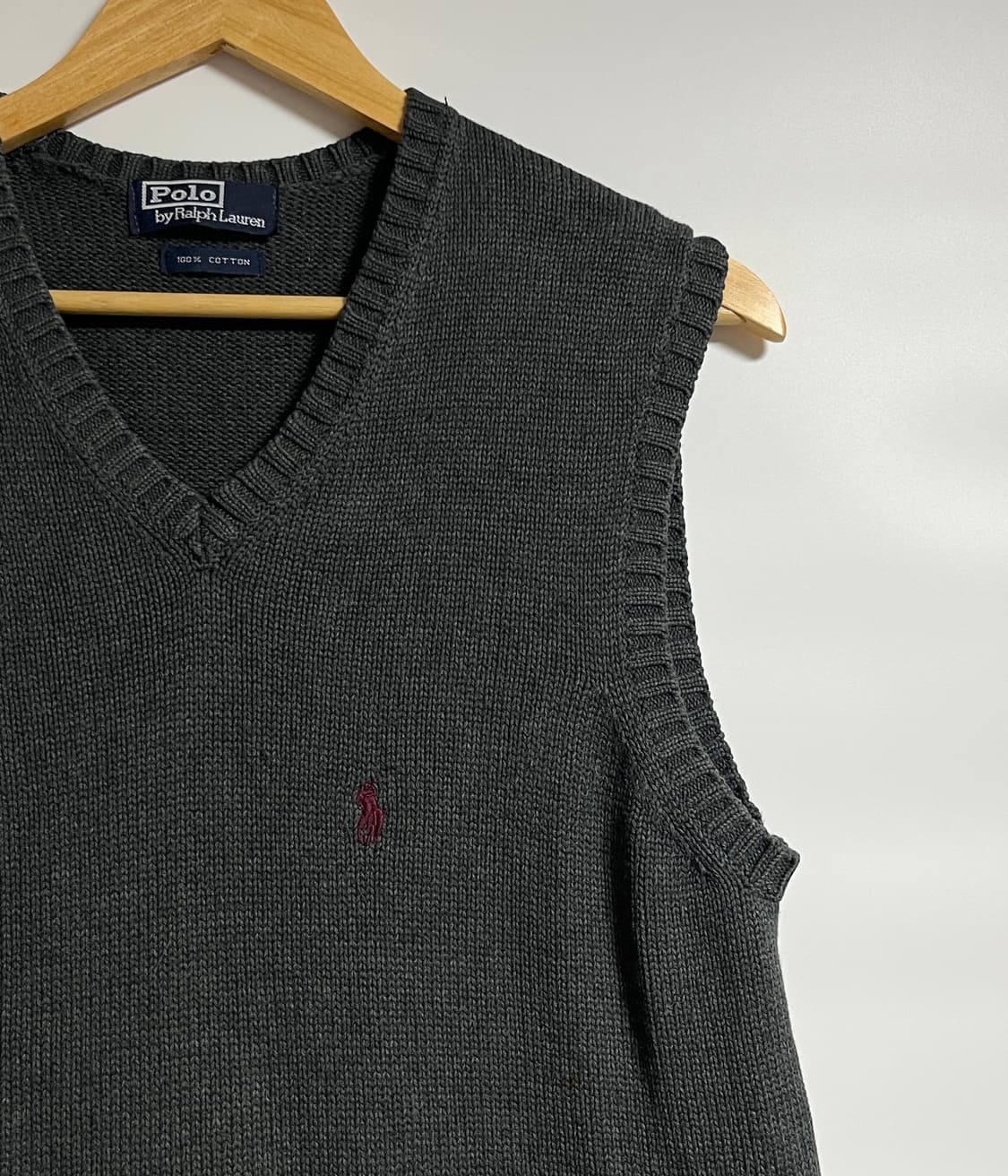 공용 폴로랄프로렌 버건디포니 니트 베스트 조끼 프리 상품이미지3
